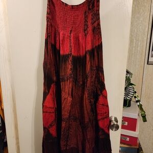 Black and red handmade skirt